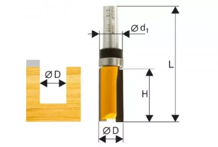 Фреза кромочная прямая ф158х26мм хв. 8мм 46182 купить в Нижневартовске