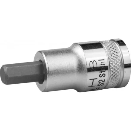 Торцовая бита-головка KRAFTOOL "INDUSTRIE QUALITAT", материал S2, HEX, сатинированная, 1/2", H8 27908-08_z01 купить в Нижневартовске