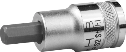 Торцовая бита-головка KRAFTOOL "INDUSTRIE QUALITAT", материал S2, HEX, сатинированная, 1/2", H8 27908-08_z01 купить в Нижневартовске