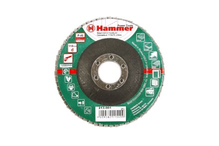 Круг Лепестковый Торцевой (КЛТ) HAMMER КЛТ 1 Ф115х22 Р40 213-001 купить в Нижневартовске