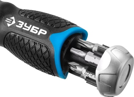 Набор ЗУБР &quot;ПРОФЕССИОНАЛ&quot;: Отвертка реверсив с двухкомп рукоят, насадки, CrMo, рукоят с отсеком для хранения бит, 38 предметов 25352-H38 купить в Нижневартовске