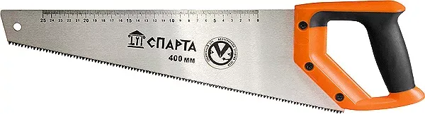 Ножовка по дереву 500 мм 7-8 TPI зуб-2D каленый зуб линейка двухкомпонентная рукоятка SPARTA 235035 купить в Нижневартовске