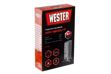 Масляный электрический радиатор WESTER MR1600/7 купить в Нижневартовске