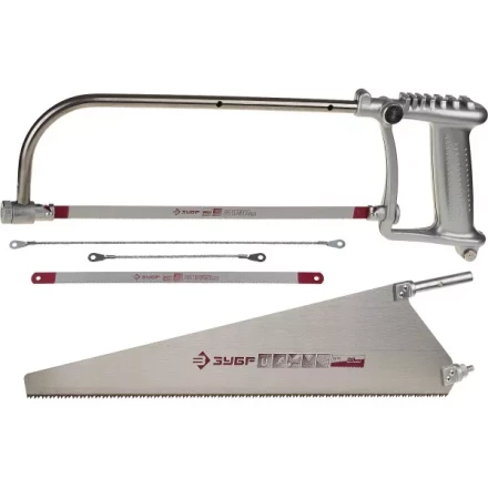 Набор ЗУБР: Ножовка "СОЮЗ-5" многоф 5-в-1:дерево 450мм, металл/кафель/стекло-150/250/300мм, приспос для отлома 4-15726-H5 купить в Нижневартовске