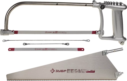 Набор ЗУБР: Ножовка "СОЮЗ-5" многоф 5-в-1:дерево 450мм, металл/кафель/стекло-150/250/300мм, приспос для отлома 4-15726-H5 купить в Нижневартовске