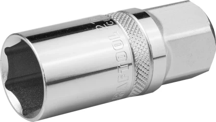 Торцовая головка KRAFTOOL "INDUSTRIE QUALITAT", свечная с магнитом, Cr-V, FLANK, хромосатинированная, 1/2", 21 мм 27813-21_z01 купить в Нижневартовске