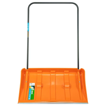 Движок для уборки снега пластиковый, 795х435х1280 мм, стальная рукоятка, усиленный, Сибртех 61669 купить в Нижневартовске