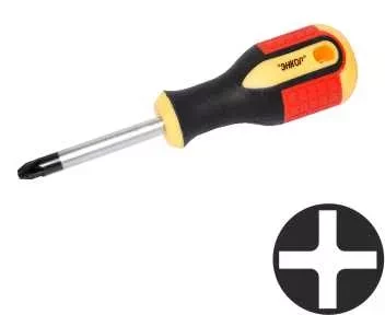 Отвертка крестовая РH№1х 75мм,трехкомп.рук 1/12/120 19671 купить в Нижневартовске
