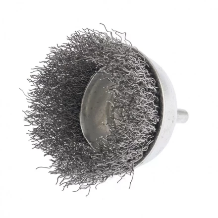 Щетка для дрели, 50 мм, "чашка" со шпилькой, витая проволока 0.3 мм Сибртех 744757 купить в Нижневартовске