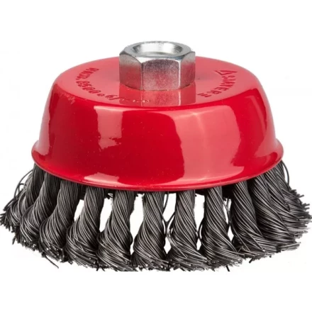 STAYER "PROFESSIONAL". Щетка чашечная для УШМ, жгутированная стальная проволока 0,5мм, 80ммхМ14 35128-080_z01 купить в Нижневартовске