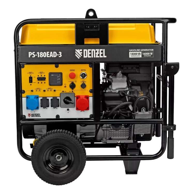 Генератор бензиновый Denzel PS-180EAD-3, 18 кВт,230/400 В, 65л, разъём ATS,перекл.режима,эл.старт купить в Нижневартовске