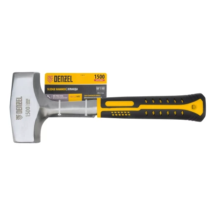 Кувалда 1,5 кг Denzel, цельнометаллическая, двухкомпонентная рукоятка 11012 купить в Нижневартовске