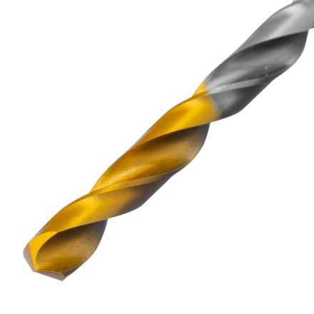 Сверло спиральное по металлу Denzel 5 x 86 мм, Р6М5, Golden Tip, 718233 купить в Нижневартовске