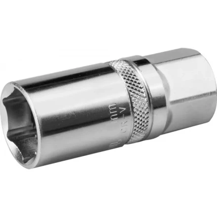 Торцовая головка KRAFTOOL "INDUSTRIE QUALITAT", свечная с магнитом, Cr-V, FLANK, хромосатинированная, 1/2", 16 мм 27813-16_z01 купить в Нижневартовске