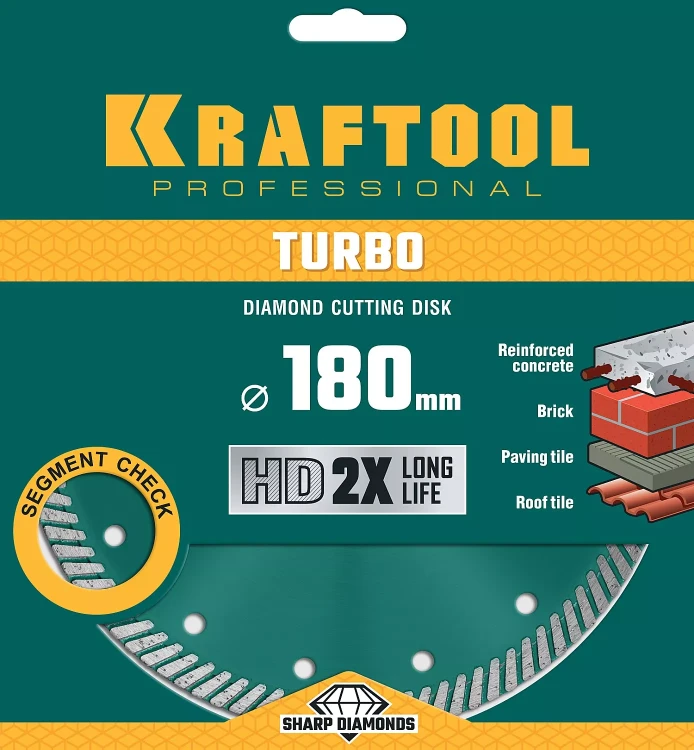 Диск алмазный отрезной для УШМ TURBO 36682-180 купить в Нижневартовске