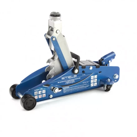 Домкрат гидравлический подкатной 2,5 т с фиксатором Safety Pin 140-385 мм Stels 51152 купить в Нижневартовске