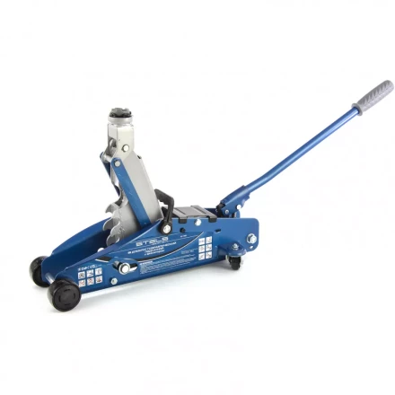 Домкрат гидравлический подкатной 2,5 т с фиксатором Safety Pin 140-385 мм Stels 51152 купить в Нижневартовске