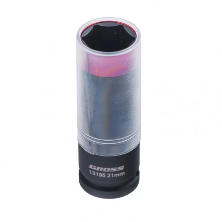 Головка ударная шестигранная для колесных дисков 21 мм 1/2 CrMo Gross 13195 купить в Нижневартовске