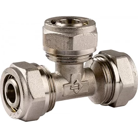 Тройник ЗУБР соединительный, цанга-цанга, 16х16х16х2,0, никель 51403-16 купить в Нижневартовске