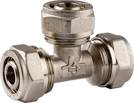 Тройник ЗУБР соединительный, цанга-цанга, 16х16х16х2,0, никель 51403-16 купить в Нижневартовске