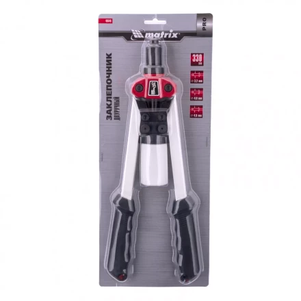 Заклепочник двуручный 330 мм заклепки 3,2-4,0-4,8 мм Pro Matrix 40549 купить в Нижневартовске