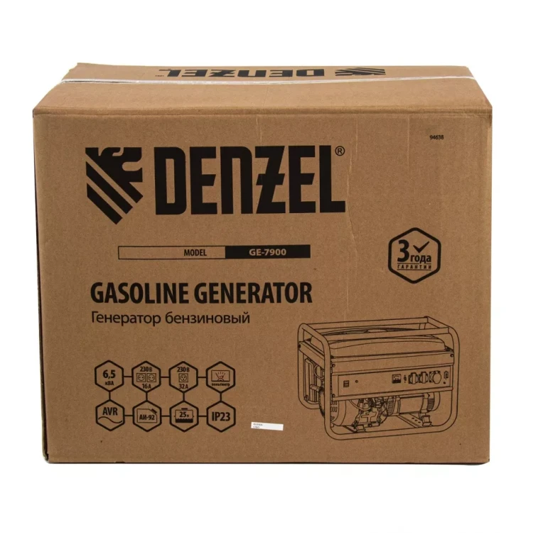 Генератор бензиновый DENZEL GE 7900 94638 купить в Нижневартовске