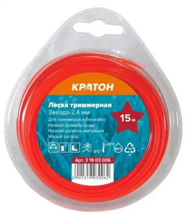 Леска триммерная Кратон Звезда-2,4мм 3 19 03 006 купить в Нижневартовске