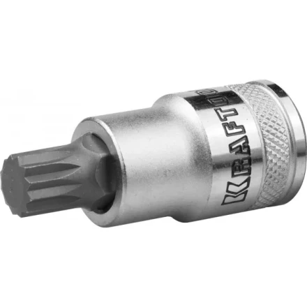 Торцовая бита-головка KRAFTOOL "INDUSTRIE QUALITAT", материал S2, SPLINE, сатинированная, 1/2", M12 27911-12_z01 купить в Нижневартовске