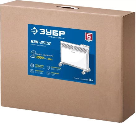ЗУБР ПРО серия 1 кВт, электрический конвектор, Профессионал (КЭП-1000) купить в Нижневартовске