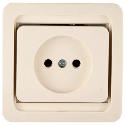 Розетка СВЕТОЗАР "ГАММА" одинарная, цвет бежевый, 16А/~250В SV-54100-B купить в Нижневартовске
