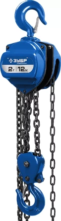 Таль цепная "ТШ-2-12" шестеренная, ЗУБР Профессионал 43083-2, 2т / 12м 43083-2_z01 купить в Нижневартовске