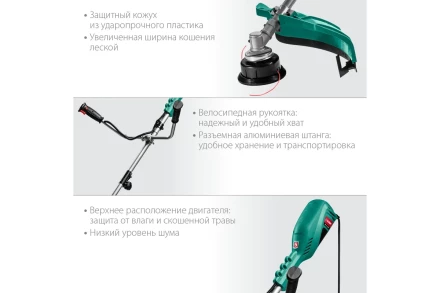 ЗУБР 1700 Вт, ш/с 42 см, сетевой триммер (КСВ-42-1700) купить в Нижневартовске