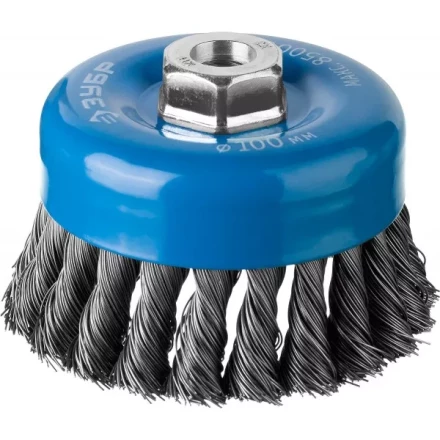 ЗУБР "ПРОФЕССИОНАЛ". Щетка чашечная для УШМ, плетеные пучки стальной проволоки 0,5мм, 100ммхМ14 35275-100_z02 купить в Нижневартовске