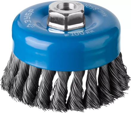 ЗУБР "ПРОФЕССИОНАЛ". Щетка чашечная для УШМ, плетеные пучки стальной проволоки 0,5мм, 100ммхМ14 35275-100_z02 купить в Нижневартовске