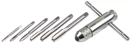 Набор ЗУБР "МАСТЕР" с металлореж. инструментом, метчики однопроходные М3-М10, метчикодержатель - на карточке, 7предметов 28127-H7 купить в Нижневартовске