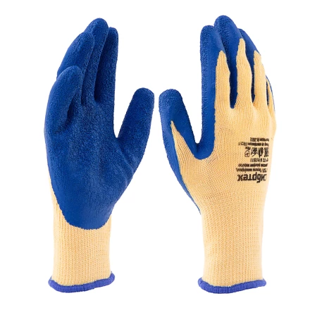 Перчатки трикотажные, полиэфирные, латексное рельефное покрытие, размер 9// Сибртех 677525 купить в Нижневартовске