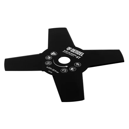 Диск для триммера , 255 х 25,4   4 лезвия Denzel 96366 купить в Нижневартовске