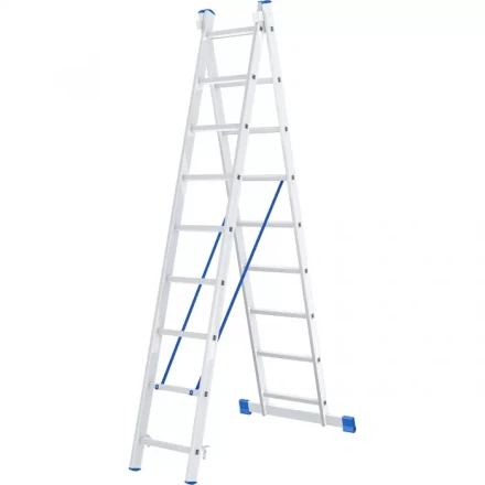 Лестница алюминиевая 2х9 ступеней двухсекционная СИБРТЕХ 97909 купить в Нижневартовске