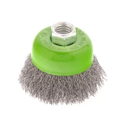 Щетка для УШМ, 65 мм, М14, &quot;чашка&quot;, витая проволока 0.3 мм Сибртех 746037