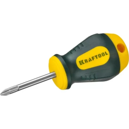 Отвертка KRAFTOOL, Cr-Mo-V сталь, двухкомпонентная противоскользящая рукоятка, PH, №1x38мм 250072-1-038 купить в Нижневартовске
