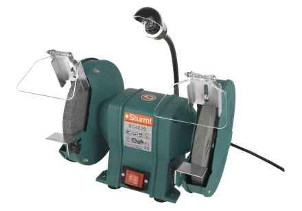 Станок точильный BG-6020 L 400Вт круг 200 х 20 х 16 мм 2950об/мин адаптер 10кг лампа STURM купить в Нижневартовске