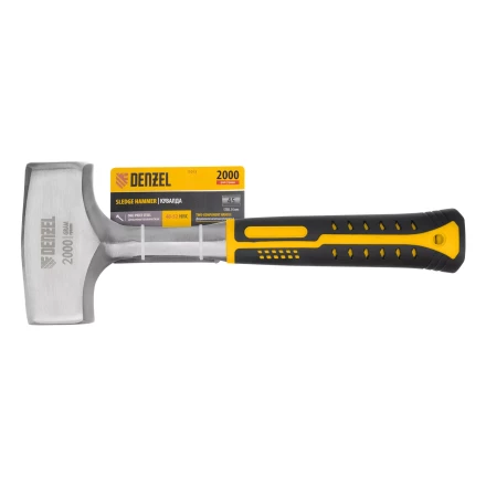 Кувалда 2 кг, цельнометаллическая, двухкомпонентная рукоятка Denzel 11013 купить в Нижневартовске