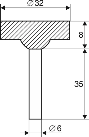 Шарошка абразивная Цилиндр 32х8х6 мм Энкор 21651 купить в Нижневартовске