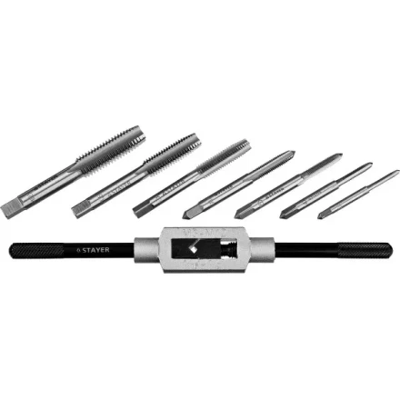 Набор метчиков STAYER "MASTER", метчикодержатель 1шт, метчики 7шт, 8 предметов 28016-H8_z01 купить в Нижневартовске