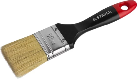 Кисть плоская STAYER "UNIVERSAL-PROFI", светлая натуральная щетина, деревянная ручка, 50мм 0104-050 купить в Нижневартовске