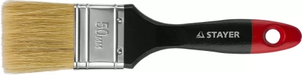 Кисть плоская STAYER "UNIVERSAL-PROFI", светлая натуральная щетина, деревянная ручка, 50мм 0104-050 купить в Нижневартовске