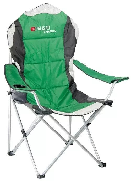 Кресло складное с подлокотниками и подстаканником 60х60х110/92 см PALISAD Camping 69592 купить в Нижневартовске