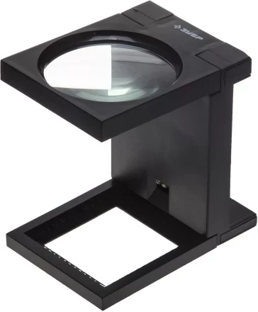 Лупа ЗУБР "МАСТЕР" складная на подставке, светодиодная подсветка, 3 кратное увеличение, диаметр 90мм 40542-90 купить в Нижневартовске