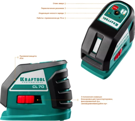 Нивелиры лазерные CL-70, 360 град, 20/70м, IP54 34660-2 купить в Нижневартовске