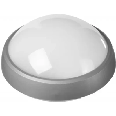 Светильник STAYER "PROFI" PROLight светодиодный, влагозащищенный IP65, пластиковый корпус, PC, влагозащищенный, круг, металлик, 4000К, 12(100Вт) 57362-100-S